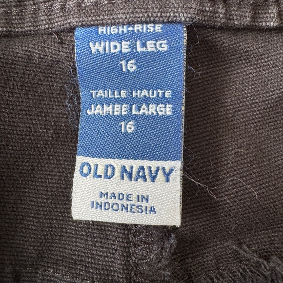 Old Navy Women's High-Rise Wide Leg Cropped Chino Style Pant Black Size 16 Ankle - Picture 5 of 10
